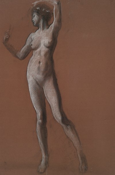 Studie voor figuur van 3 uur door Edwin Austin Abbey