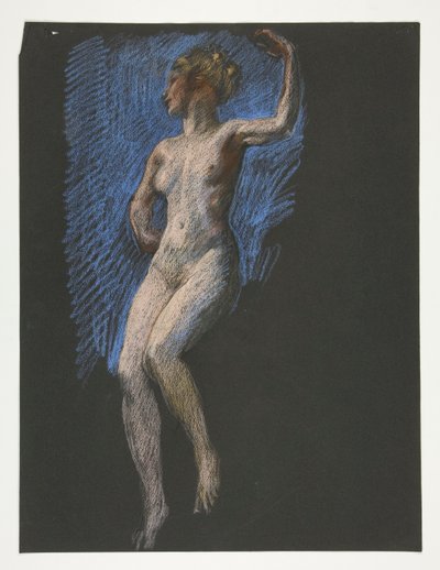Studie voor figuur van 16:00 uur door Edwin Austin Abbey