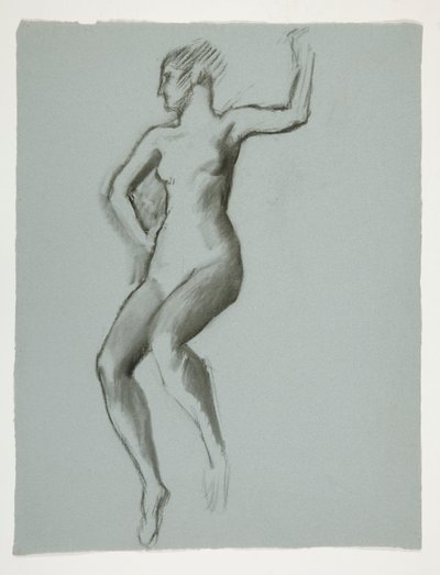 Studie voor figuur van 4 uur door Edwin Austin Abbey