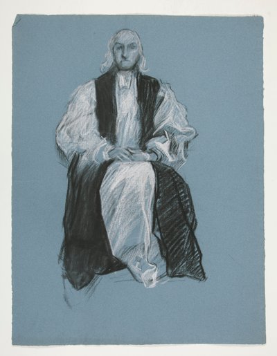Studie voor figuur van bisschop William White door Edwin Austin Abbey
