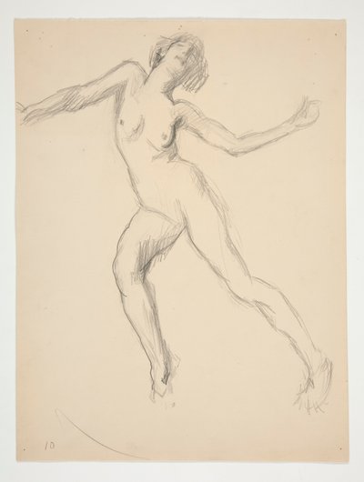 Studie voor de figuur van 12 uur 