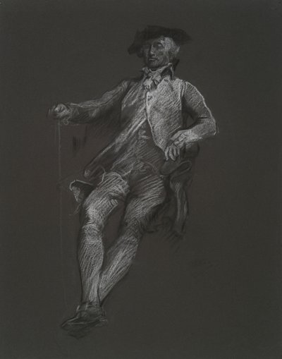 Studie voor de figuur van John Dickinson door Edwin Austin Abbey