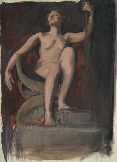 Studie voor de figuur van De Geest van Pennsylvania door Edwin Austin Abbey