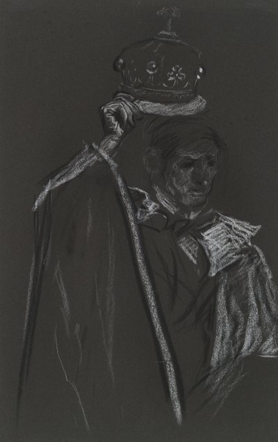 Studie van Peer voor Kroning van Edward VII door Edwin Austin Abbey