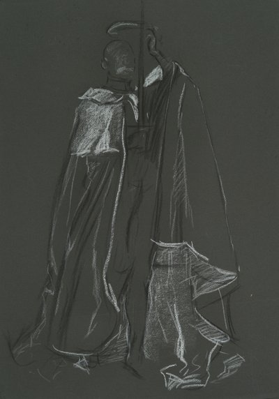 Studie van Peer voor Kroning van Edward VII door Edwin Austin Abbey