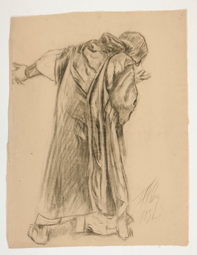 Studie van Sir Galahad, voor een van de muurschilderingen uit De Zoektocht naar de Heilige Graal (een serie van vijftien schilderijen voor de Boston Public Library, voltooid in 1901) door Edwin Austin Abbey