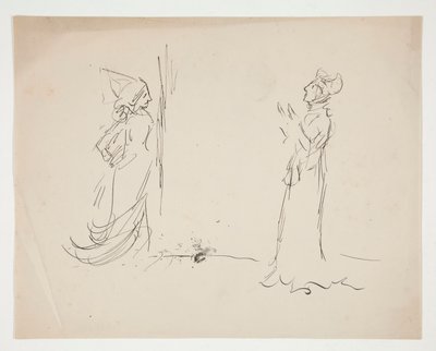 Studie van Twee Figuren, uit Liefde door Edwin Austin Abbey