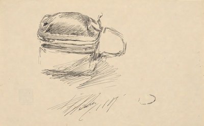 Studie van een Bierpul door Edwin Austin Abbey