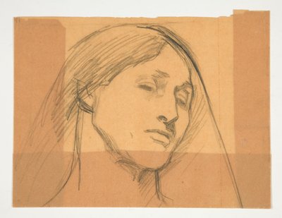 Studie van een vrouw door Edwin Austin Abbey