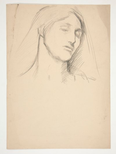 Studie van een vrouw door Edwin Austin Abbey