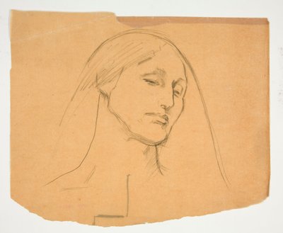 Studie van een vrouw door Edwin Austin Abbey