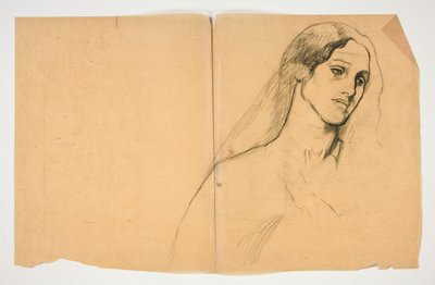 Studie van een vrouw door Edwin Austin Abbey