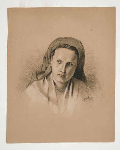 Studie van een vrouw door Edwin Austin Abbey