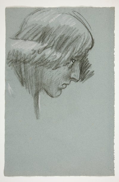 Studie van een jonge man door Edwin Austin Abbey