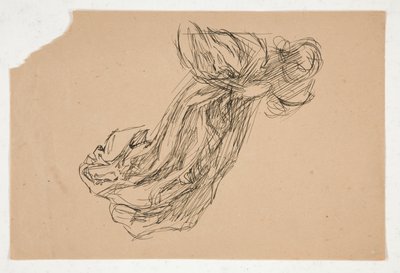 Studie van een engel (voor glas-in-lood? voor een plafond?) door Edwin Austin Abbey