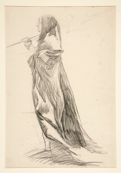 Studie van hellebaardier, uit King Richard III door Edwin Austin Abbey