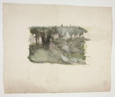 Studie van het Gansje door Edwin Austin Abbey