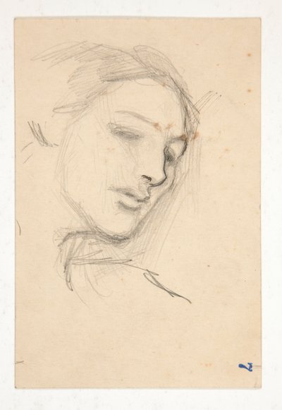 Studie van drie hoofden van een vrouw door Edwin Austin Abbey