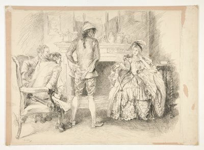 De Goedaardige Man. Miss Richland en de Gerechtsdeurwaarder door Edwin Austin Abbey