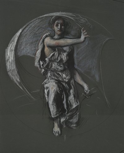 Ongeïdentificeerde figurenstudie voor muurschildering project in het Pennsylvania State Capitol gebouw, Harrisburg, 1902-1911 door Edwin Austin Abbey