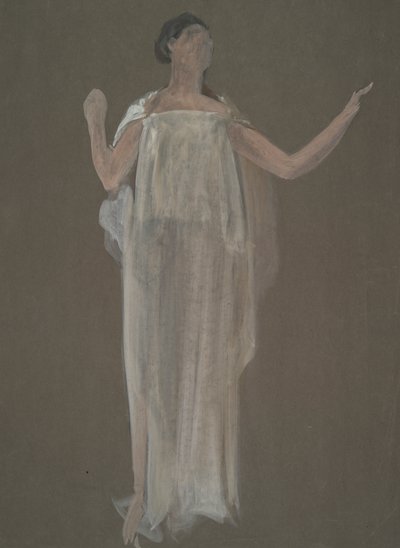 Ongeïdentificeerde figurenstudie voor muurschilderingsproject in het Pennsylvania State Capitol-gebouw, Harrisburg, 1902-1911 door Edwin Austin Abbey