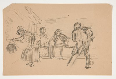Ongeïdentificeerde illustratie voor Oliver Goldsmith door Edwin Austin Abbey
