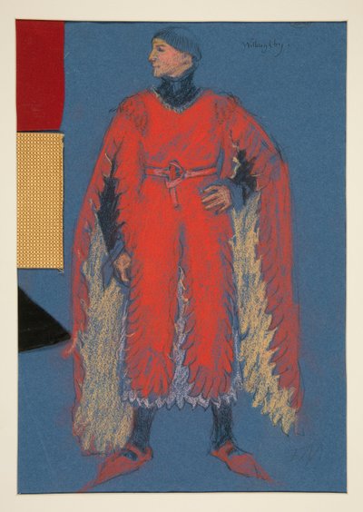 Willoughby, kostuumschets voor Henry Irving door Edwin Austin Abbey