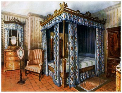 Een Hepplewhite slaapkamer, 1911-1912 door Edwin Foley