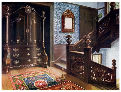 Gesneden walnoot bombe armoire met gejaagde mounts door Edwin Foley
