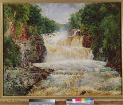 Swallow Falls, Bettws-y-Coed, Noord-Wales, 1873 door Edwin Frederick Holt