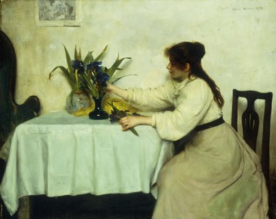 De bloemen schikken door Edwin Harris