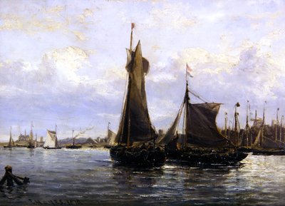 Haven van Gorlston, 1878 door Edwin Hayes