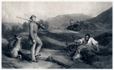 Prins Albert op hertenjacht, midden 19e eeuw door Edwin Landseer