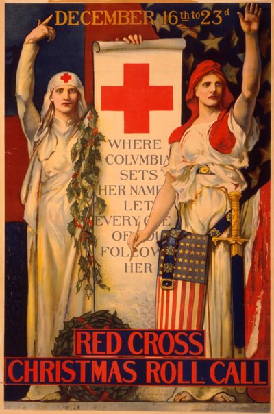 Rode Kruis Kerstfondsenwervingscampagne, pub. 1918 door Edwin Howland Blashfield