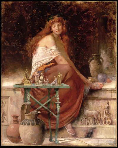 Roodharige schoonheid door Edwin Howland Blashfield