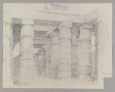 Tempel van Khonsu in Karnak, 1887 door Edwin Howland Blashfield