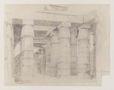 Tempel van Khonsu in Karnak, 1887 door Edwin Howland Blashfield