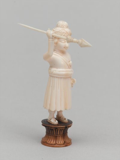 Zwarte pion, schaakstuk, India, circa 1820 door Edwin John Alexander