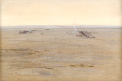 Kamp in de woestijn, 1914 door Edwin John Alexander