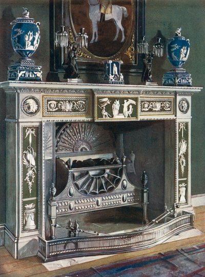 Wedgwood-Flaxman schoorsteenmantel door Edwin John Foley