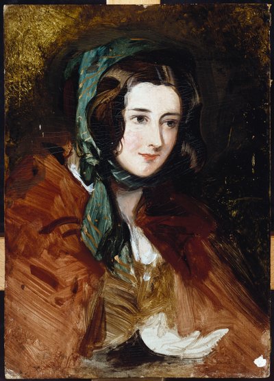 Een Portretstudie van Lady Harriet Hamilton door Edwin Landseer