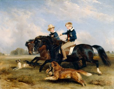 De Hon. E. S. Russell en zijn broer door Edwin Landseer