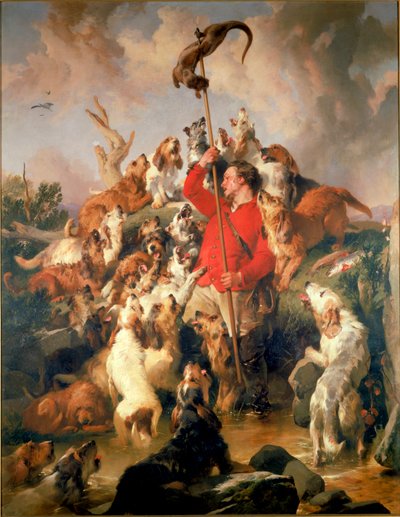 De Otter Gespiest, de Otterhonden van de Graaf van Aberdeen, ca. 1844 door Edwin Landseer
