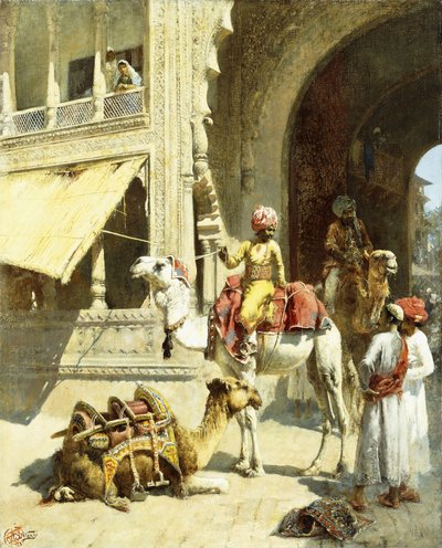 Indiase scène, 1884-89 door Edwin Lord Weeks