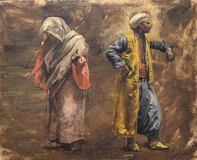 Studie van twee figuren, ca. 1878 door Edwin Lord Weeks