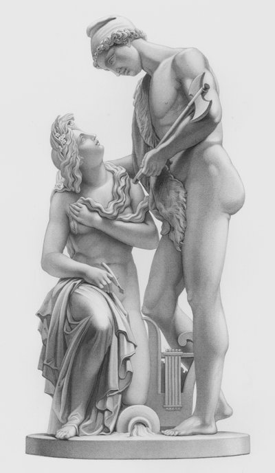 De Houthakker, gegraveerd door E Roffe van de groep door Schwanthaler, in het bezit van de Hertog van Devonshire door Edwin Roffe