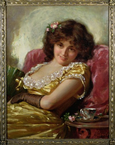 Portret van een Vrouw, ca. 1890 door Edwin Thomas Roberts