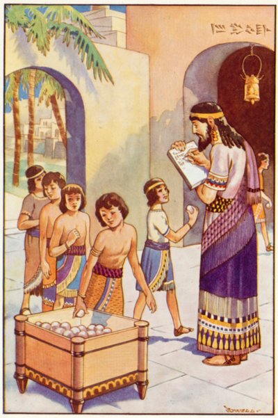 Op School in Babylon door Edwin Tryon Billings