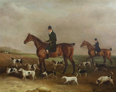 Michael Beverley met zijn Whipper in en Harriers, 1831 door Edwin W. Cooper