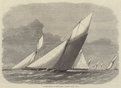 Cutterwedstrijd van de Royal London Yacht Club door Edwin Weedon